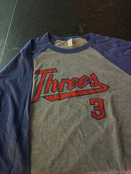 Threes Baseball T